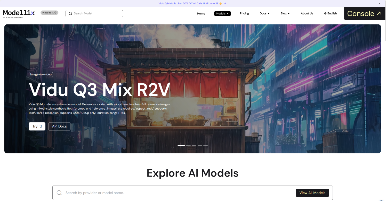 Vidu Q3 系列模型已上线 Modellix:体验“为剧而生”的 AI 视频生成能力