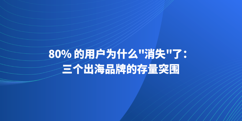 80% 的用户为什么"消失"了:三个出海品牌的存量突围