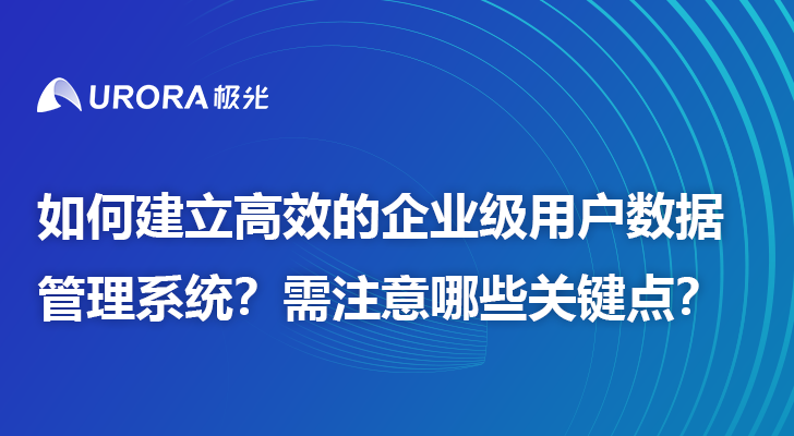 如何建立企业级用户数据管理系统？要注意哪些关键点？